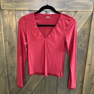 SMOOTHEZ by Aeire Real Good Long Sleeve Plunge Top